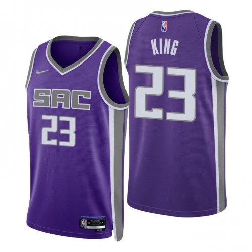 Sacramento Kings #23 Louis King Purple Mens 2021-22 75th Anniversary Diamond Swingman Jersey - Icon Edition Mens