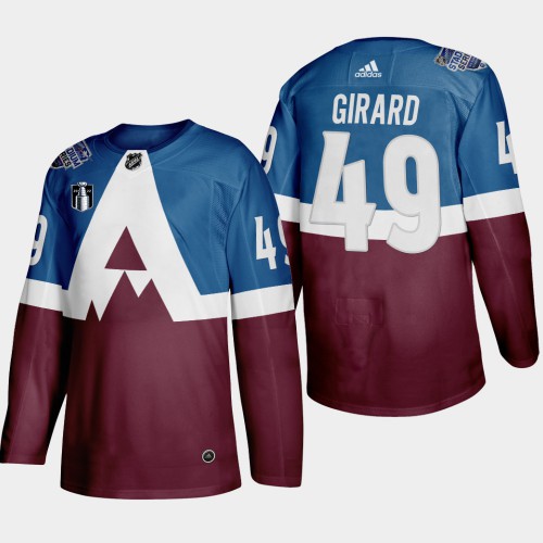 Adidas Colorado Avalanche #49 Samuel Girard Men's 2022 Stanley Cup Final Patch Stadium Series Burgundy Stitched Jersey Men's
