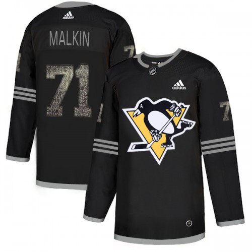 Adidas Pittsburgh Penguins #71 Evgeni Malkin Black Authentic Classic Stitched Jersey Men's