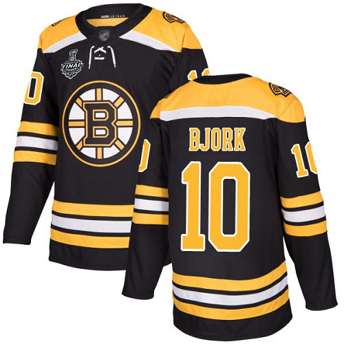 Adidas Boston Bruins #10 Anders Bjork Black Home Authentic Stanley Cup Final Bound Youth Stitched Jersey Youth