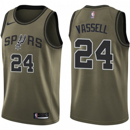 San Antonio Spurs #24 Devin Vassell Green Youth Swingman Salute to Service Jersey Youth