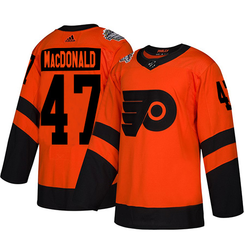 Adidas Philadelphia Flyers #47 Andrew MacDonald Orange Authentic 2019 Stadium Series Stitched Youth Jersey Youth