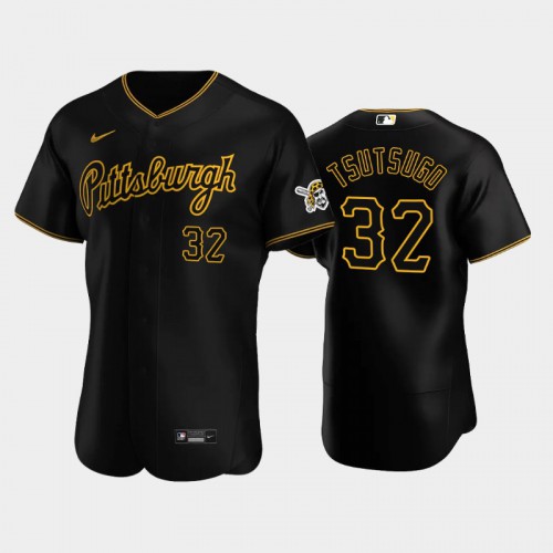 Pittsburgh Pittsburgh Pirates #32 Yoshi Tsutsugo Authentic Men's Alternate Jersey - Black Men's