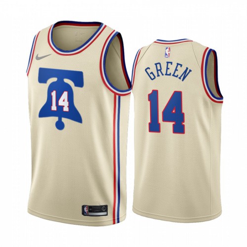 Philadelphia Philadelphia 76ers #14 Danny Green Cream Swingman 2020-21 Earned Edition Jersey Mens
