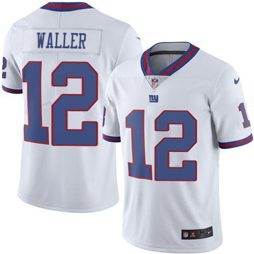 Giants #12 Darren Waller White Youth Stitched Limited Rush Jersey