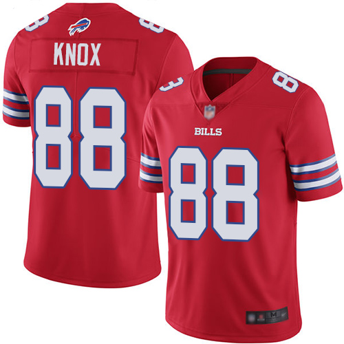 Buffalo Bills #88 Dawson Knox Red Men's Stitched Limited Rush Jersey Men's