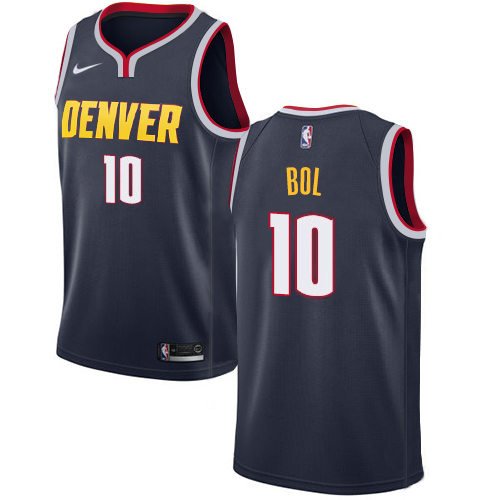 Denver Nuggets #10 Bol Bol Navy Womens Swingman Icon Edition Jersey Womens