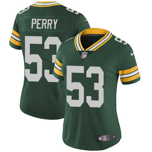 Green Bay Packers #53 Nick Perry Green Team Color Women's Stitched Vapor Untouchable Limited Jersey Womens