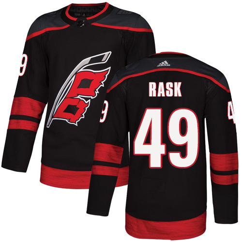 Adidas Carolina Hurricanes #49 Victor Rask Black Alternate Authentic Stitched Jersey Men's