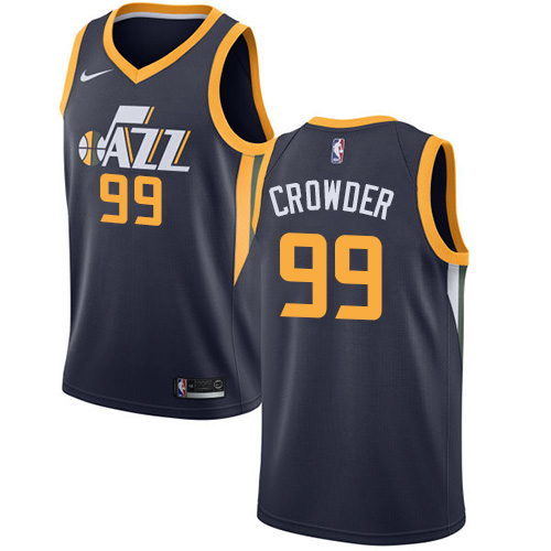 Utah Jazz #99 Jae Crowder Navy Youth Swingman Icon Edition Jersey Youth