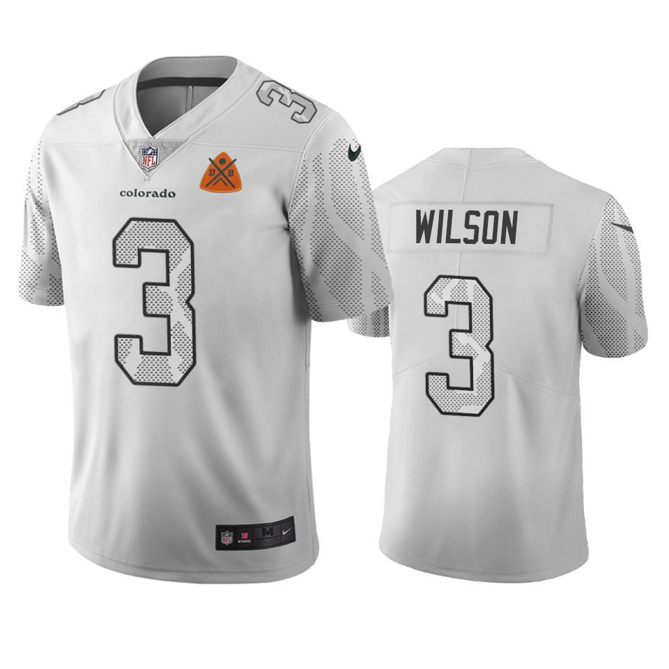 Broncos #3 Russell Wilson White Vapor Limited City Edition Jersey