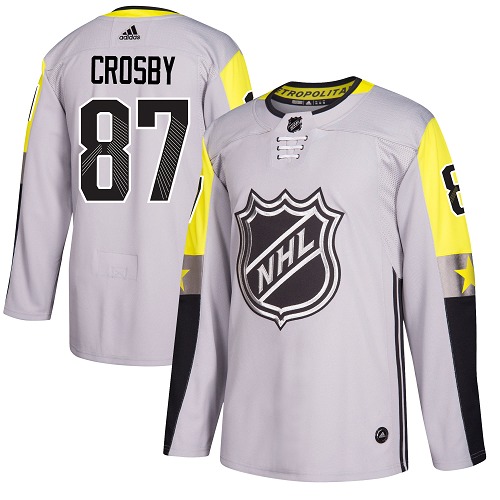 Adidas Pittsburgh Penguins #87 Sidney Crosby Gray 2018 All-Star Metro Division Authentic Stitched Jersey Men's