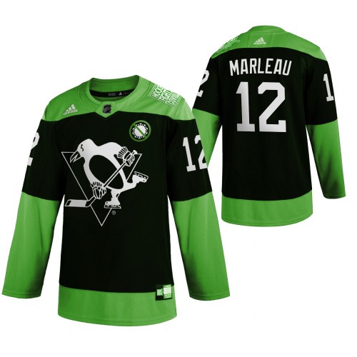 Pittsburgh Pittsburgh Penguins #12 Patrick Marleau Men's Adidas Green Hockey Fight nCoV Limited Jersey Men's