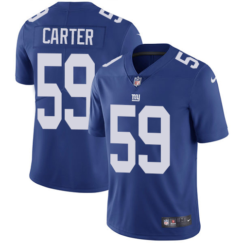 New York Giants #59 Lorenzo Carter Royal Blue Team Color Men's Stitched Vapor Untouchable Limited Jersey Men's
