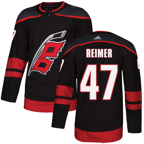 Adidas Carolina Hurricanes #47 James Reimer Black Alternate Authentic Stitched Jersey Men's