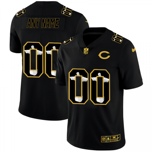 Chicago Bears Custom Men's Carbon Black Vapor Cristo Redentor Limited Jersey