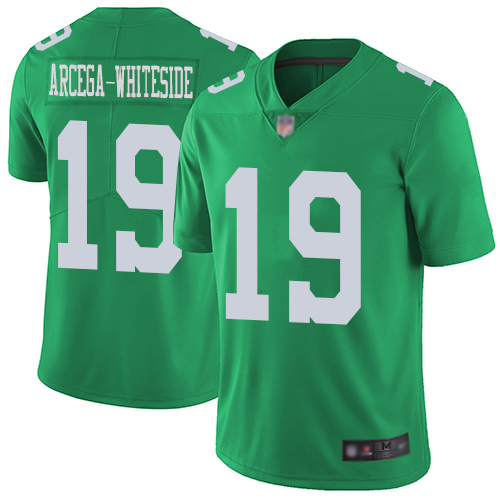 Philadelphia Eagles #19 JJ Arcega-Whiteside Green Youth Stitched Limited Rush Jersey Youth