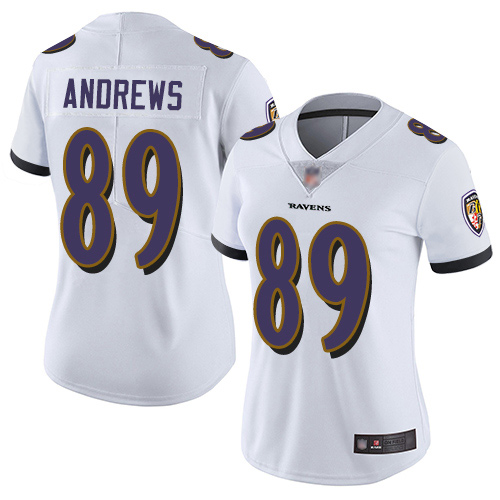 Baltimore Ravens #89 Mark Andrews White Women's Stitched Vapor Untouchable Limited Jersey Womens