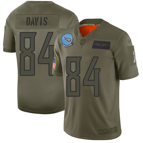 Tennessee Titans #84 Corey Davis Camo Youth Stitched Limited 2019 Salute to Service Jersey Youth
