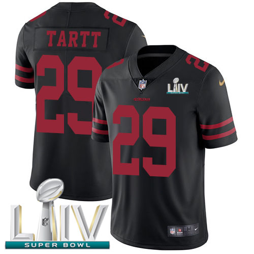 San Francisco 49ers #29 Jaquiski Tartt Black Super Bowl LIV 2020 Alternate Youth Stitched Vapor Untouchable Limited Jersey Youth