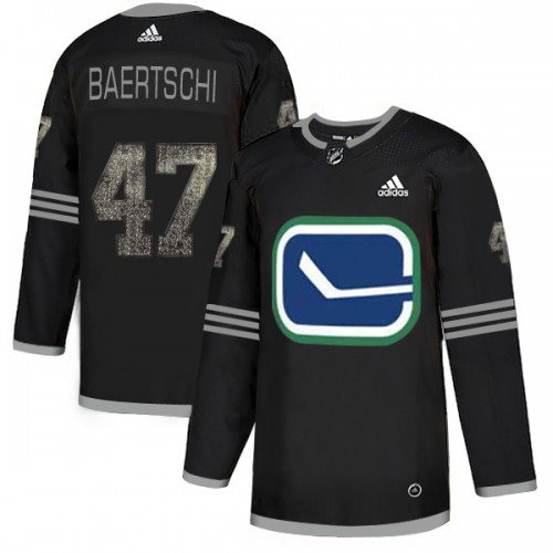 Adidas Vancouver Canucks #47 Sven Baertschi Black_1 Authentic Classic Stitched Jersey Men's