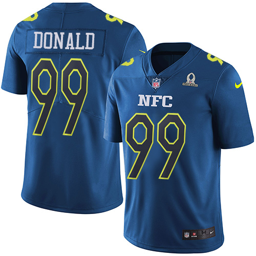 Rams #99 Aaron Donald Navy Youth Stitched Limited NFC 2017 Pro Bowl Jersey