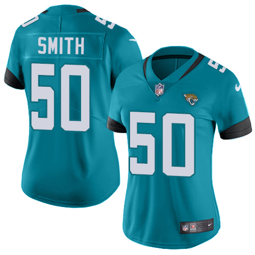 Jacksonville Jaguars #50 Telvin Smith Teal Green Alternate Women's Stitched Vapor Untouchable Limited Jersey Womens