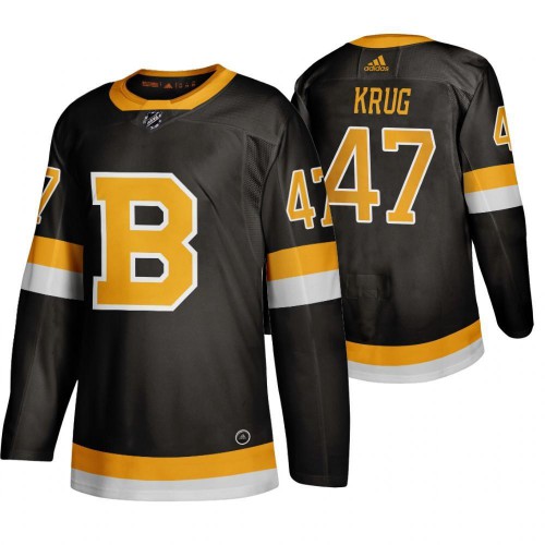 Adidas Boston Boston Bruins #47 Torey Krug Black 2019-20 Authentic Third Stitched Jersey Men's