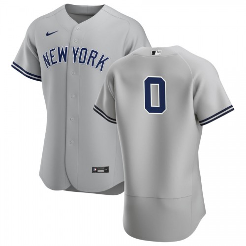 New York New York Yankees #0 Adam Ottavino Men's Gray Road 2020 Authentic Player Jersey Men's