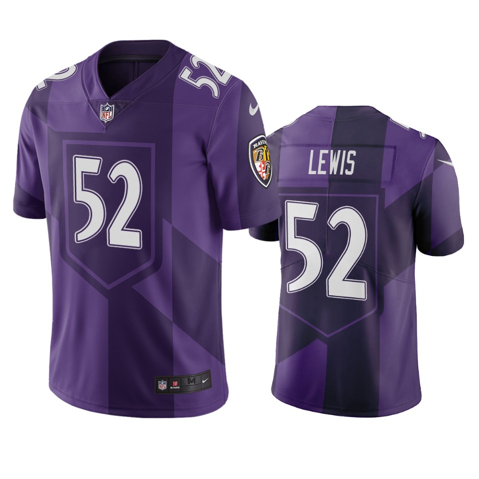 Baltimore Ravens #52 Ray Lewis Purple Vapor Limited City Edition Jersey
