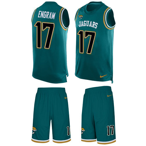Jaguars #17 Evan Engram Teal Green Alternate Men's Stitched Limited Tank Top Suit Jersey