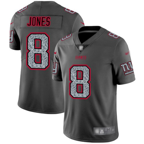 Giants #8 Daniel Jones Gray Static Men's Stitched Vapor Untouchable Limited Jersey