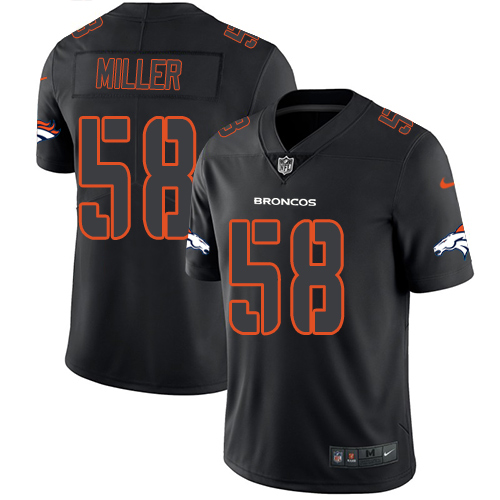 Denver Broncos #58 Von Miller Black Men's Stitched Limited Rush Impact Jersey Men's