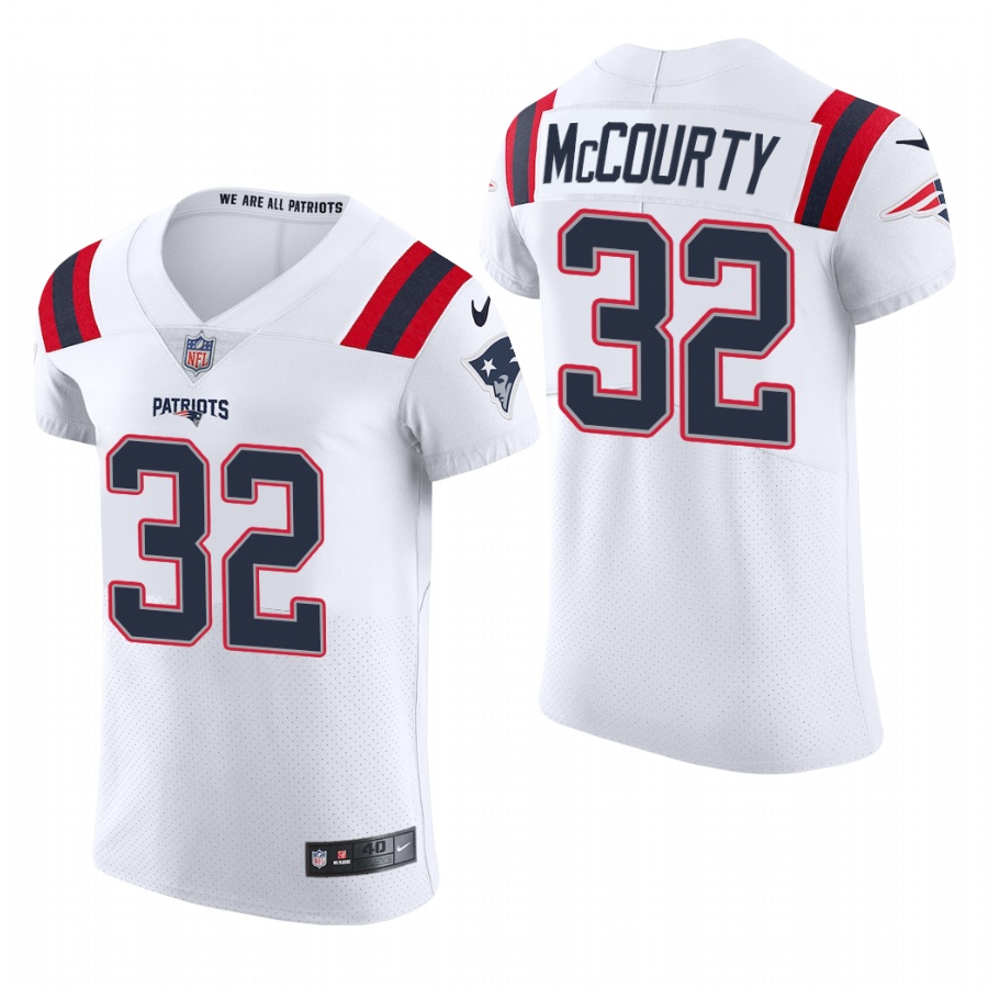New England Patriots #32 Devin Mccourty Men's White Team Color Men's Stitched 2020 Vapor Untouchable Elite Jersey