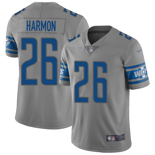 Detroit Lions #26 Duron Harmon Gray Youth Stitched Limited Inverted Legend Jersey Youth