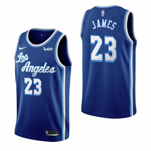 Los Angeles Los Angeles Lakers #23 Lebron James Blue 2019-20 Classic Edition Stitched Jersey Mens
