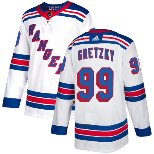 Adidas New York Rangers #99 Wayne Gretzky White Away Authentic Stitched Jersey Men's