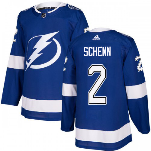 Adidas Tampa Bay Lightning #2 Luke Schenn Blue Home Authentic Stitched Jersey Men's