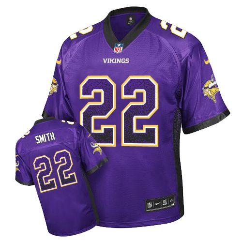 Vikings #22 Harrison Smith Purple Team Color Men's Stitched Elite Drift Fashion Jersey