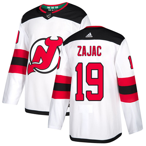 Adidas New Jersey Devils #19 Travis Zajac White Road Authentic Stitched Youth Jersey Youth