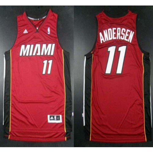 Revolution 30 Miami Heat #11 Chris Andersen Red Stitched Jersey Mens