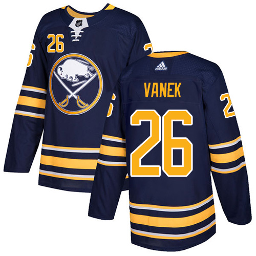 Adidas Buffalo Sabres #26 Thomas Vanek Navy Blue Home Authentic Stitched Jersey Men's