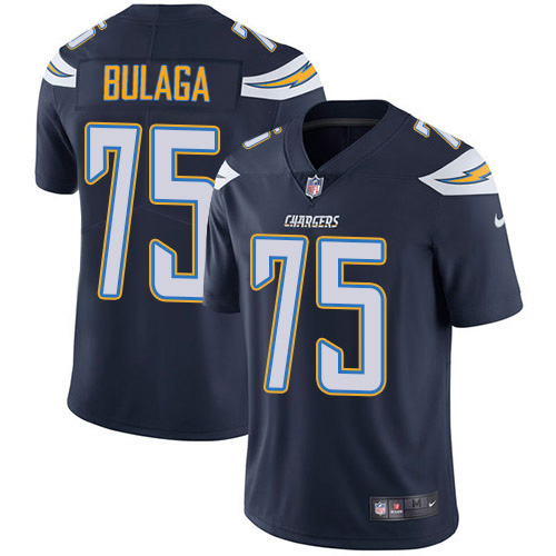 Los Angeles Chargers #75 Bryan Bulaga Navy Blue Team Color Men's Stitched Vapor Untouchable Limited Jersey Men's