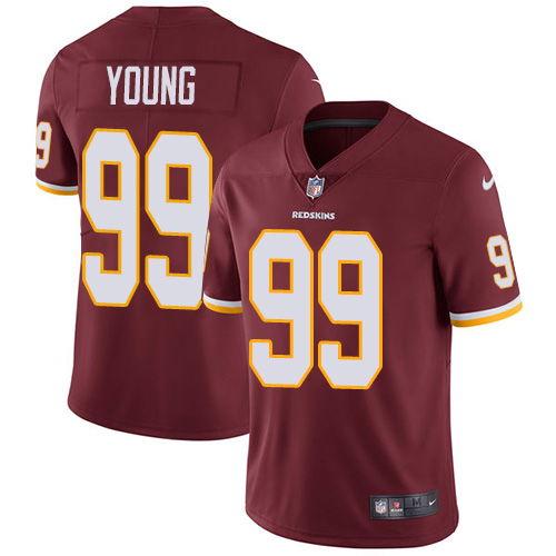 Commanders #99 Chase Young Burgundy Red Team Color Men's Stitched Vapor Untouchable Limited Jersey