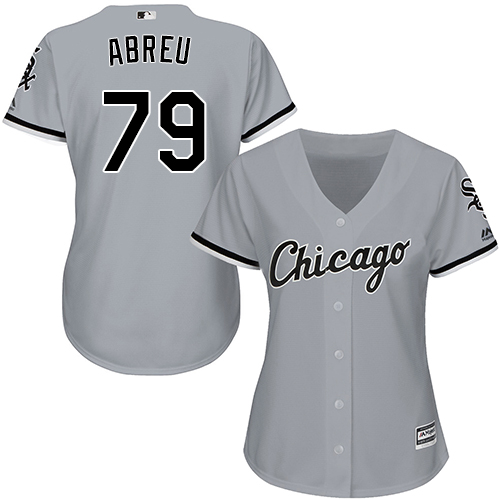 Chicago White Sox #79 Jose Abreu Grey Road Women's Stitched Jersey Womens