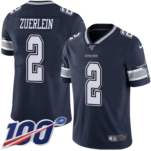 Dallas Cowboys #2 Greg Zuerlein Navy Blue Team Color Men's Stitched 100th Season Vapor Untouchable Limited Jersey Men's