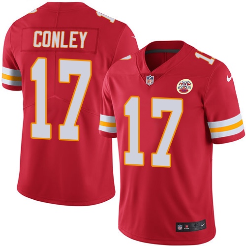 Kansas City Chiefs #17 Chris Conley Red Team Color Men's Stitched Vapor Untouchable Limited Jersey Men's