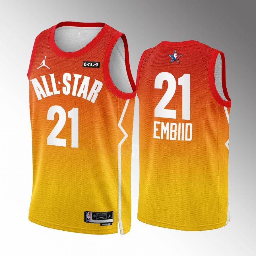 Philadelphia 76ers #21 Joel Embiid Red 2023 All-Star Game Jersey