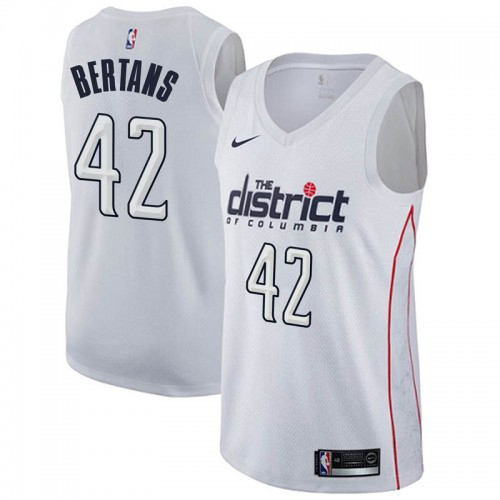 Washington Wizards #42 Davis Bertans White Youth Swingman City Edition Jersey Youth