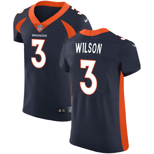 Broncos #3 Russell Wilson Navy Blue Alternate Men's Stitched New Elite Jersey